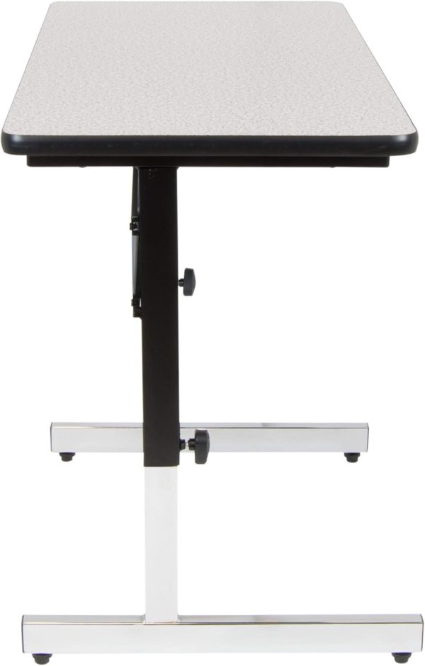 Calico Designs Adapta Desk - Height Adjustable Desk - 23"-33.5" - All-Purpose Standing Table for Home Office, Art, and More - Spatter Gray/Black - Image 3