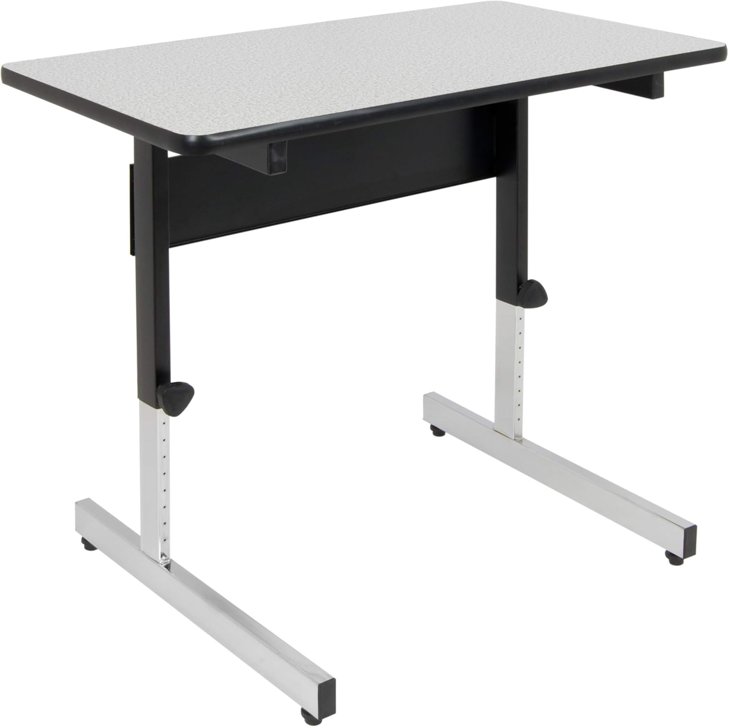 Calico Designs Adapta Desk - Height Adjustable Desk - 23"-33.5" - All-Purpose Standing Table for Home Office, Art, and More - Spatter Gray/Black - Image 4