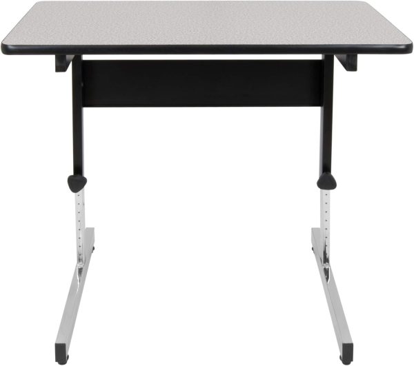 Calico Designs Adapta Desk - Height Adjustable Desk - 23"-33.5" - All-Purpose Standing Table for Home Office, Art, and More - Spatter Gray/Black - Image 6
