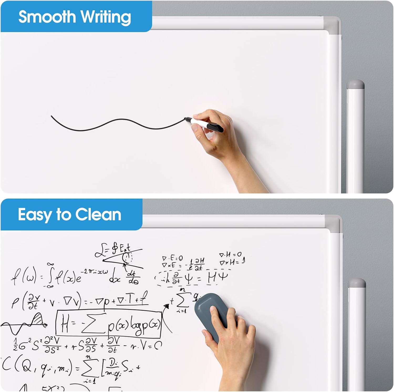 MaxGear Premium Large Rolling Whiteboard on Wheels, 48" x 32" Double-Sided Magnetic Dry Erase Board with Stand, Reversible Mobile Whiteboard with Aluminium Frame and Stand for Office, School - Image 6
