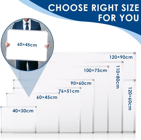 S SWANCROWN Magnetic Whiteboard 18 x 24 Inch Dry Erase Board Wall Mounted White Board for Meeting/Planning/Displaying - Image 6