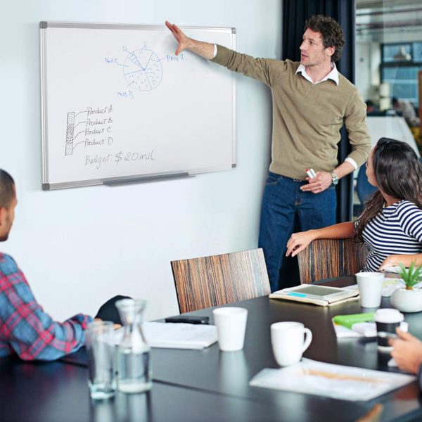 S SWANCROWN Magnetic Whiteboard 18 x 24 Inch Dry Erase Board Wall Mounted White Board for Meeting/Planning/Displaying - Image 8